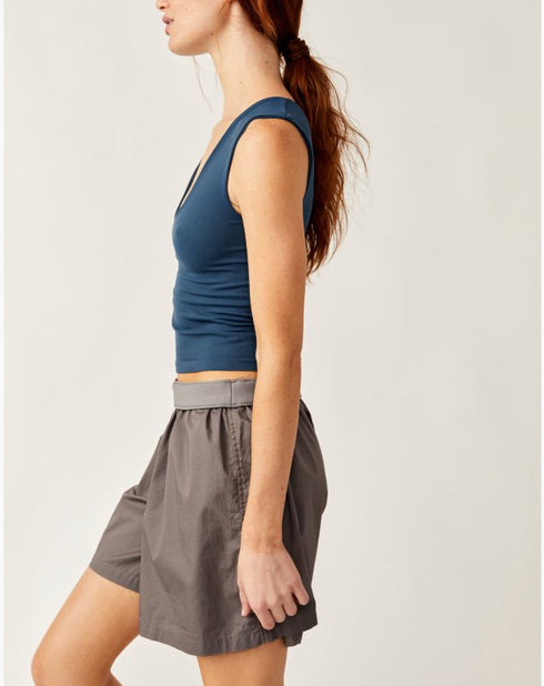 Clean Lines Muscle Cami - Free People - Navy